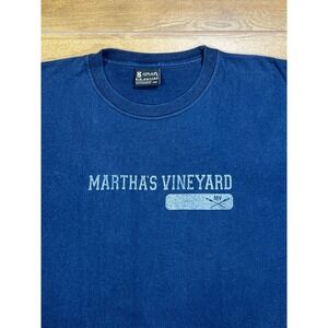 Gear for Sports Martha's Vineyard T Shirt Big Cotton XXL Blue MV Graphic Tee Y2k